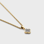 Gold Black Clover Pendant Rope