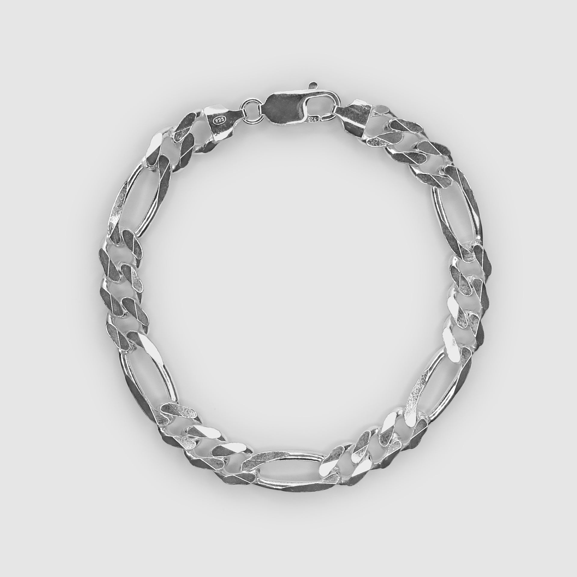 Silver Heavyweight Figaro Bracelet