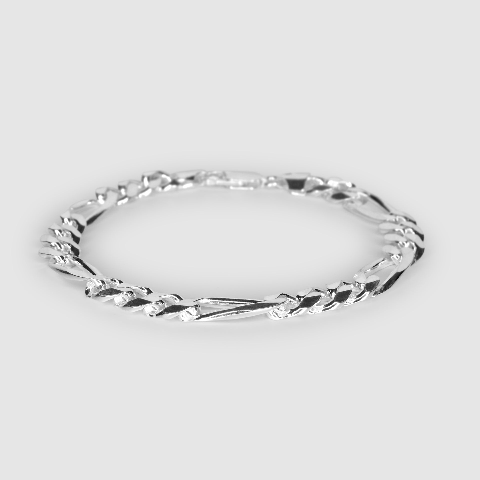 Silver Heavyweight Figaro Bracelet