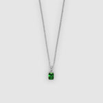 Silver Emerald Green Pendant