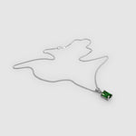 Silver Emerald Green Pendant