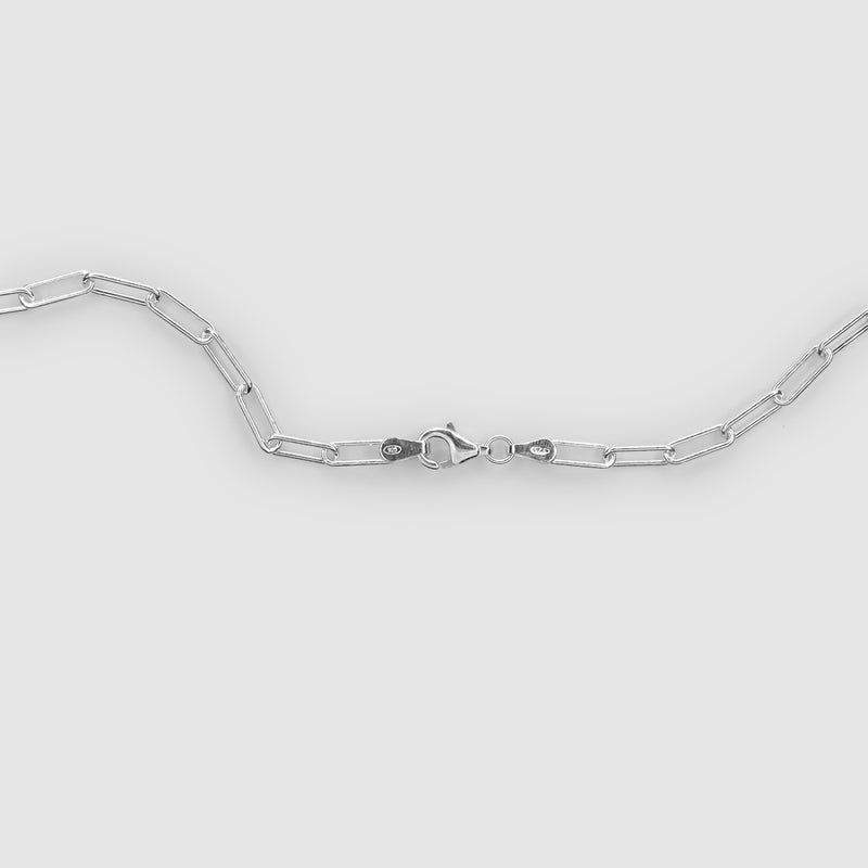 Silver Paper Clip Link Chain