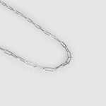 Silver Paper Clip Link Chain