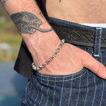 Silver Patterned Belcher Bracelet