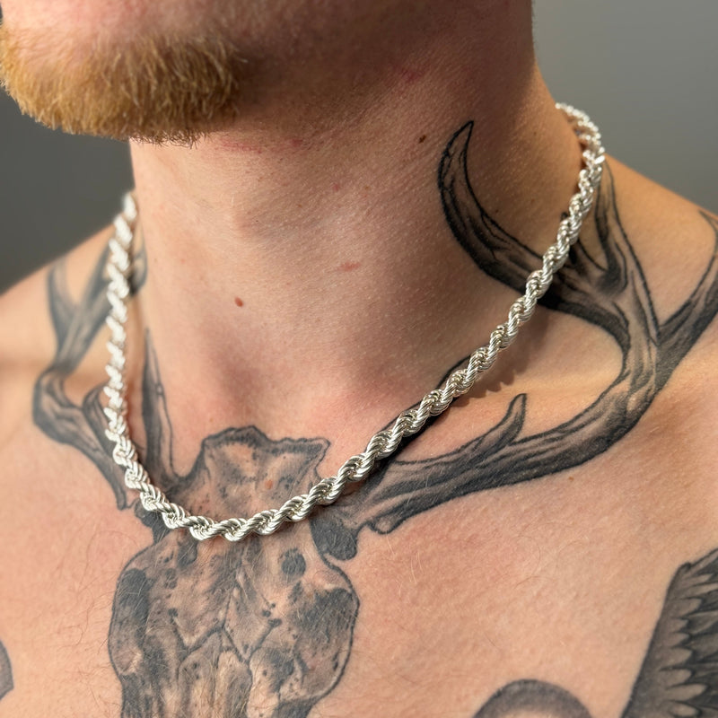 Silver 6.5mm Rope Chain