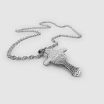 Silver Sunburst Crucifix Pendant