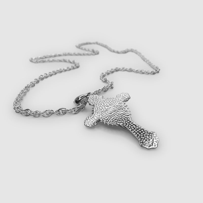 Silver Sunburst Crucifix Pendant