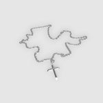 Silver Tubed Cross Necklace X Prince of Wales