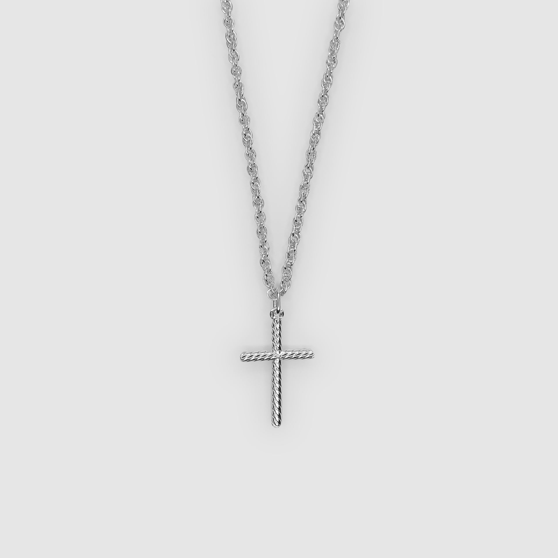 Silver Tubed Cross Necklace X Prince of Wales